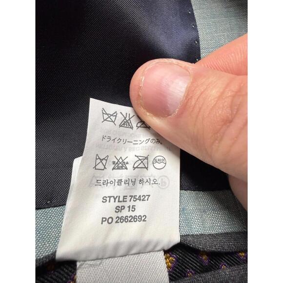 J Crew Ludlow Blazer Mens 40R Green Cotton Summer Chambray Collegiate Preppy - Picture 5 of 9